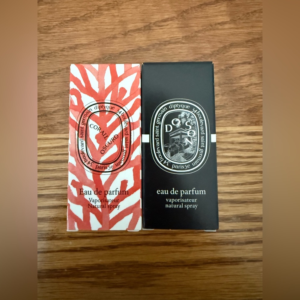 Set of 2 Diptyque travel size eau de parfum